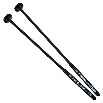 Abbildung von Meinl Percussion Mallet Medium Schlägel Mittelharter Beater für Instrumente Länge 31 cm Durchmesser 2,5 Kunststoff, Schwarz (MPMM)