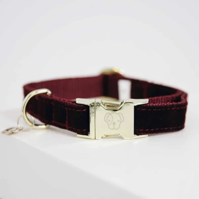 Abbildung von Kentucky Horsewear Hundehalsband Corduroy Bordeaux
