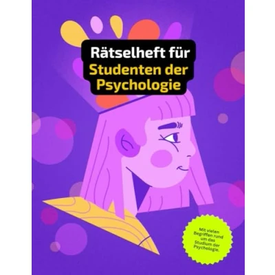 Abbildung von Rätselheft für Psychologie Studenten mit vielen Fachbegriffen.: Tolles Geschenk Studenten: Rätsel und Knobelei in einem Kreuzworträtselheft der Psychologie.