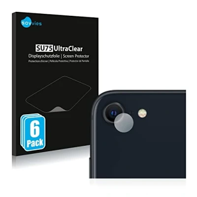 Abbildung von Savvies 6 Stück Schutzfolie für Apple iPhone SE 3 2022 (NUR Kameraschutz) Displayschutz Folie Ultra Transparent