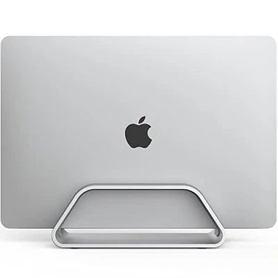 Abbildung von HumanCentric Vertikaler Laptop Ständer für MacBook, kompatibel mit MacBook Pro Ständer, Air Aluminium, silberner