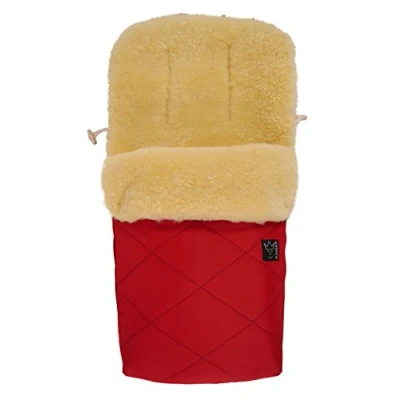 Abbildung von Lammfell Fußsack Natura, red