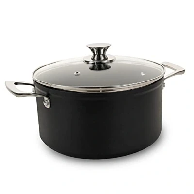 Abbildung von Genius Kochtopf Cerafit Plasma für alle Herdarten, beschichtet Antihaft 24cm, Aluminium (1 Topf 1 Deckel), Beschichtung, induktionsgeeignet