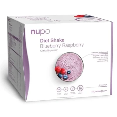 Abbildung von NUPO® Diät shakes zum abnehmen Vegan Glutenfrei [Blaubeere Himbeere 30 Portionen] Abnehm Shake für Frauen &amp; Männer Pulver Trinkmahlzeit Mahlzeitenersatz Slim