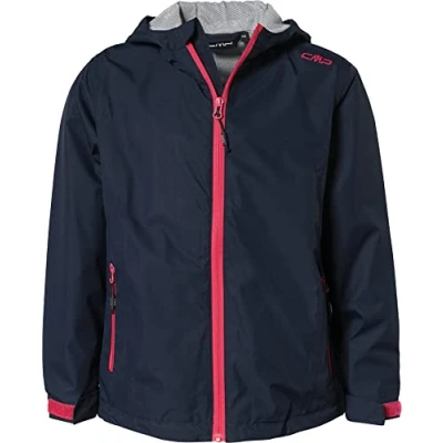 Abbildung von CMP Mädchen Aus Reißfestem Polyester Für Kinder Regenjacke, Schwarz Blau, 128 EU