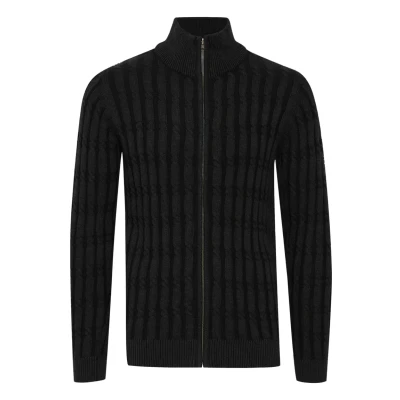 Abbildung von Indicode Jeans Paulomo Strickjacke, Herren, Größe: Large, Charcoal mix