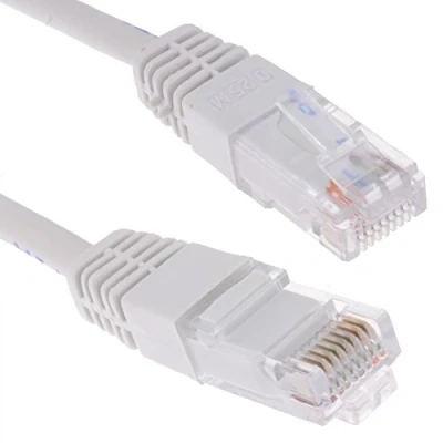 Abbildung von kenable Weiß Netzwerk Ethernet RJ45 Cat 5E UTP Patchkabel LAN Kupfer Kabel Anschlusskabel 5 m [5 Meter/5m]