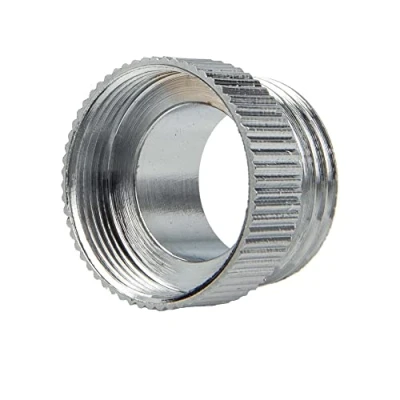 Abbildung von tecuro Aufnahmeadapter Adapter Übergangsstück für Armaturenausläufe AG 1/2 auf IG M22x1 Messing Chrom 4699111