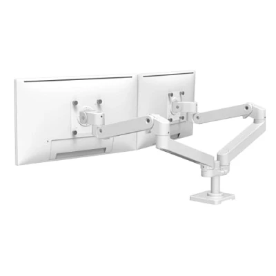 Abbildung von Ergotron LX Pro Monitor Tischhalterung für 2 LCD Displays nebeneinander weiß