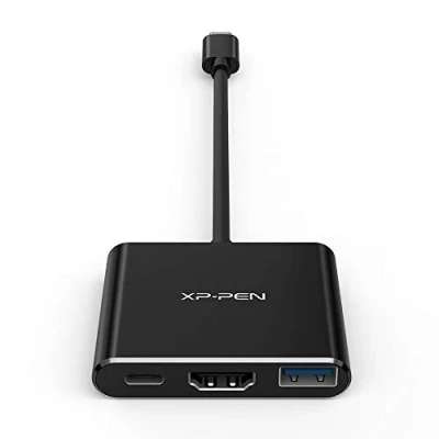 Abbildung von XP PEN ACW01 USB C Hub Adapter auf 3.3 HDMI 4K PD Ideal für Anschluss Grafiktablett/Monitor/TV/Smartphone