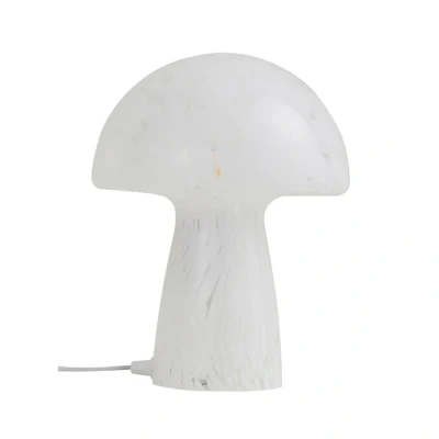 Abbildung von Lindby Tischleuchte Hubi, weiß, Glas, Ø 22 cm