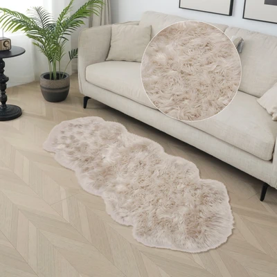 Abbildung von my home Hochflor Teppich &quot;Kalua&quot;, rechteckig, Kunstfell, weich, Uni Farben, Wohnzimmer, Schlafzimmer, Esszimmer