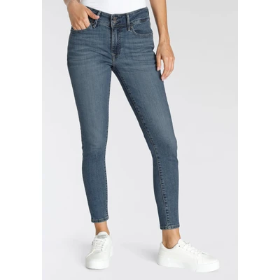Abbildung von Levi&#039;s 711 Double Button Jeans Slim Fit, Damen, Größe: 30x28, Blue wave mid