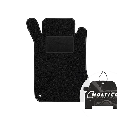 Abbildung von moto MOLTICO Fahrer Fußmatte Auto Velours Fahrerseite Autoteppiche Schwarz Fahrermatte 1 teilig passend für Mercedes Benz C Klasse W203 Coupe 2001 2008