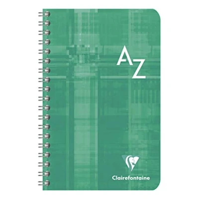 Abbildung von Clairefontaine 8609C Packung mit 5 Vokabelheften / Adressbücher Spiralbindung, 11 x 17 cm, kariert, 90 g, Blatt, farbig sortiert, 1 Pack