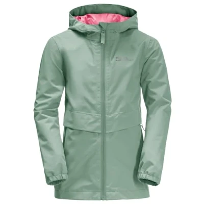 Abbildung von Jack Wolfskin Regenjacke / wasserabweisende Jacke für Kinder, Größe: 116, Granite green