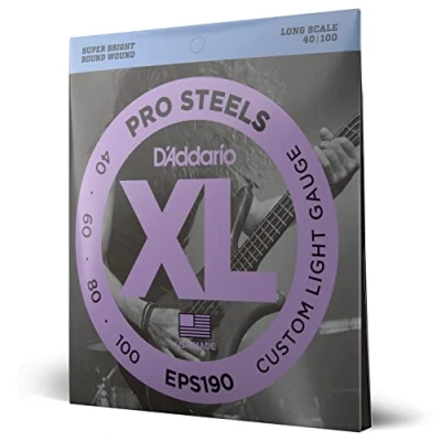 Abbildung von D&#039;Addario E Bass Gitarrensaiten Saiten Bassgitarre EPS190 Saitensatz 040 100