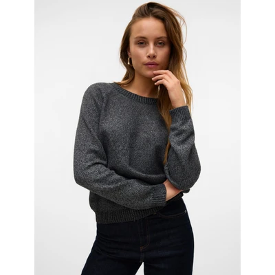 Abbildung von Vero Moda Rundhalspullover &quot;VMDOFFYSHINE LS O NECK BLOUSE REP NOOS&quot;