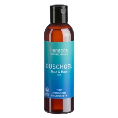 Abbildung von benecos Natural Basics Duschgel 2in1 Haut &amp; Haar 200ml vegan derm. getestet