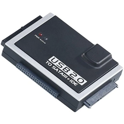 Abbildung von Xystec Festplatten Lesegerät: Universal Adapter IDE/SATA auf USB 2.0, für HDDs &amp; SSDs (USB Festplattenadapter, Festplatte auslesen Adapter, HDD Dockingstation)