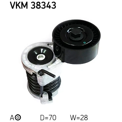 Abbildung von SKF VKM 38343 Spannrolle mit Befestigungsmaterial BMW: 3 Cabrio, Touring, Limousine