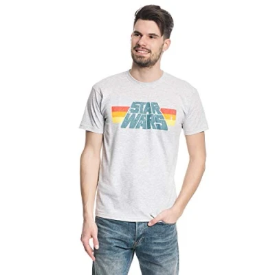 Abbildung von Star Wars Vintage 77 T Shirt grau meliert S