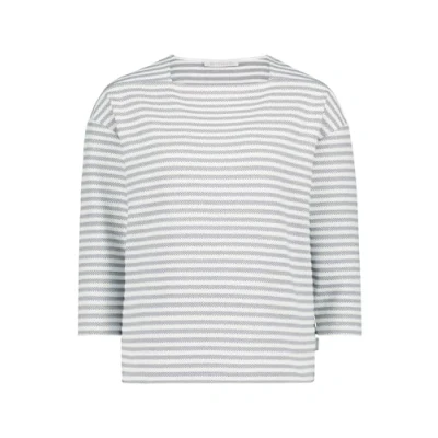 Abbildung von Betty &amp; Co Ringel MIT Ubootausschnitt Langarmshirt, Damen, Größe: Small, Dunkelblau weiß