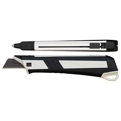Abbildung von Tajima Cuttermesser (Cutter, Teppichmesser), 18mm, Auto Blade Lock Schutzfunktion vor zu tiefem Schnitt DKC L590W