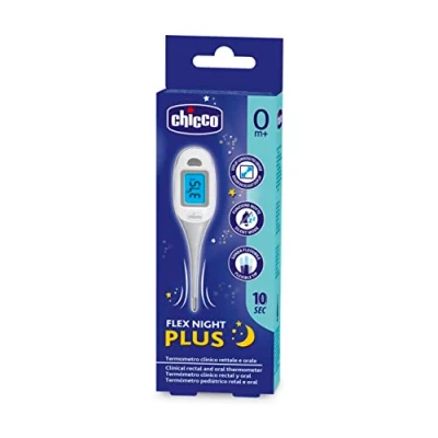 Abbildung von Chicco Flex Night Plus Digitaler Fieberthermometer, Körpertemperatur des Babys messen