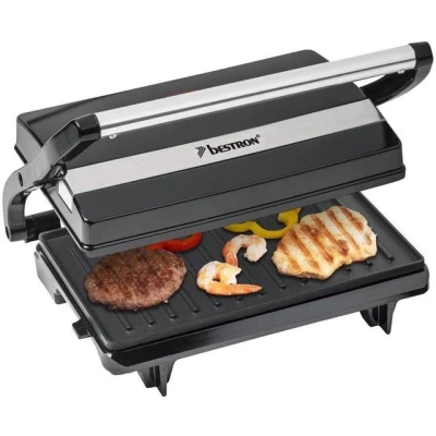 Abbildung von bestron Kontaktgrill APM123Z Viva Italia, 700 W, auch als Sandwich /Panini einsetzbar, antihaftbeschichtet