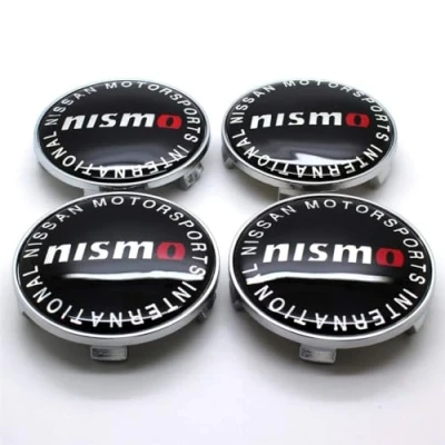 Abbildung von SANSHAOS 4 Stück Auto Radnabenkappen für 60mm Nissan,Nabendeckel Felgendeckel Wasserdicht Staubdicht Radmittenabdeckung Dekoration von Automobilen Rad