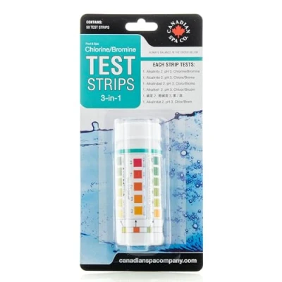 Abbildung von CANADIAN SPA CO. 3 in 1 Pool Teststreifen für Hot Tub, 50 Stück, Wasser Chlor, pH Wert und Alkalinität