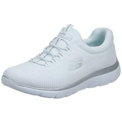 Abbildung von Skechers WIDE FIT Summits Sneaker low, Damen, Größe: 36.5, White/silver Schuhe