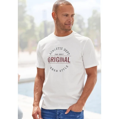 Abbildung von john devin Tshirt print, Herren, Größe: Large, Offwhite