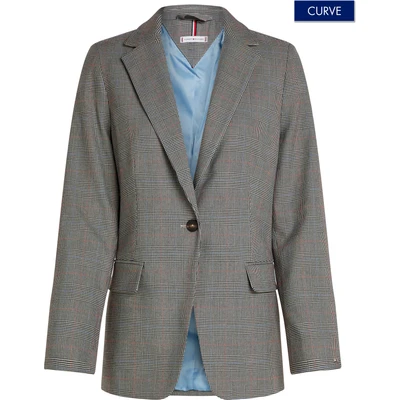 Abbildung von Tommy Hilfiger Curve Regular Kurzmantel, Damen, Größe: 48, Grey