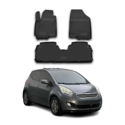 Abbildung von OMAC Gummimatten Fußmatten kompatibel mit Kia Venga 2010 2021 TPE Automatten Schwarz 3X