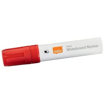Abbildung von Nobo Glide Drywipe Whiteboardmarker Set, 4 Stück, Breite 10 mm Spitze, Rot, 1915390