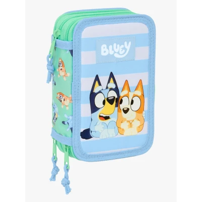 Abbildung von safta BLUEY Sisters Federmäppchen mit 37 nützlichen Funktionen, für Kinder von 5 bis 14 Jahren, Bequem und vielseitig, Qualität Langlebigkeit, 12,5 x 5,5 19,5 cm, Aqua, M, Teal, M