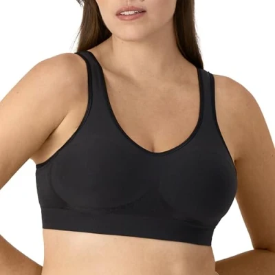 Abbildung von Bali Damen Comfort Revolution Shaping Wirefree Bra BHS, Schwarz, M EU
