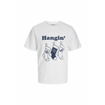 Abbildung von JACK&amp;JONES Herren JJXMAS ONE Color Funny Tee SS Crew Neck T Shirt, Bright White, XL