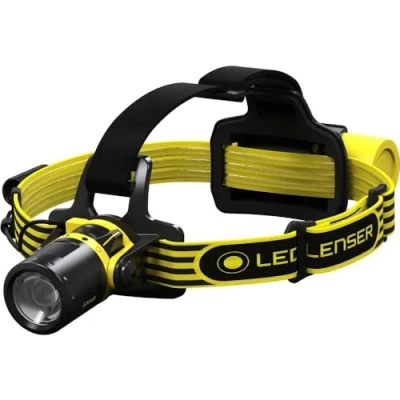 Abbildung von Ledlenser EXH8 LED Stirnlampe, explosionsgeschützt, Ex Zone 0/20, fokussierbar, mit rotem Rücklicht, Batterie, 180 Lumen, 120 Meter Leuchtweite, 40 Stunden Leuchtdauer, 1 Stk.