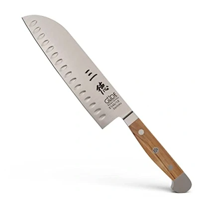 Abbildung von Güde Messer Solingen Kochmesser Alpha Olive Santoku mit Kullen, 18 cm X546/18