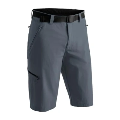 Abbildung von Maier Sports Nil Bermuda, Kurze Herren Wanderhose, Wasserabweisende Bermuda für Trekking und Hiking, PFC frei, mSTRETCH pro 4 &amp; Dryprotec, Grau, 64 (W49/L33)