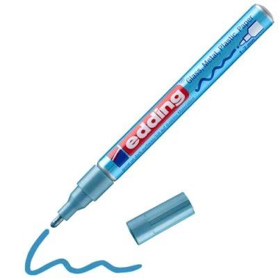 Abbildung von edding 751 glanslakmarker metallic licht blauw 1ST 1 2 mm / 4 9 070