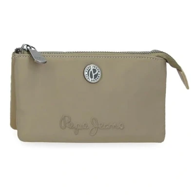 Abbildung von Pepe Jeans Corin Geldbörse mit DREI Fächern, grün, 17,5 x 9,5 2 cm, Polyester und PU von Joumma Bags, Talla única, Fächern