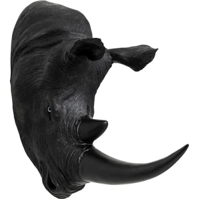 Abbildung von Kare Design Wandobjekt Rhino Head Antique Schwarz 22x43cm Deko, 43x22x51cm