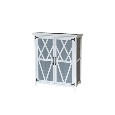 Abbildung von HOME DELUXE Geräteschrank Gartenschrank YANA aus Holz Größenauswahl Auflagenbox, Gartenbox wasserfest