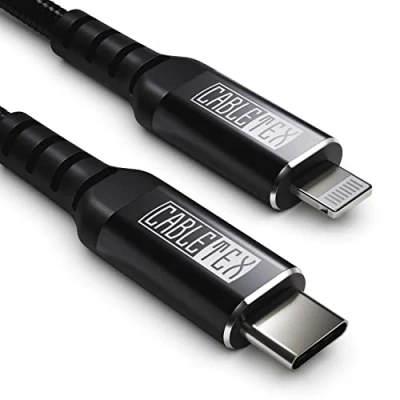 Abbildung von CABLETEX USB C zu Lightning Kabel für iPhone und iPad Ladekabel Lightningkabel, Lightning, (200 cm), MFi Zertifizierung