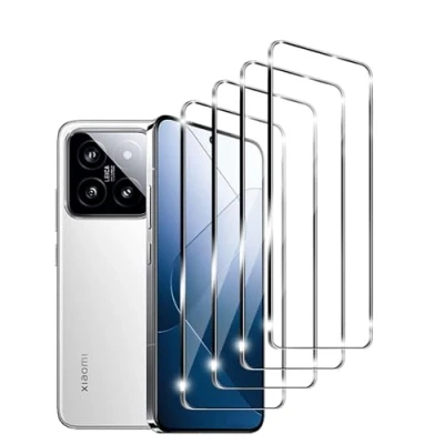 Abbildung von Zicurz 4 Stück Schutzglas für Xiaomi 14 5G, Panzer Schutz Glas, Schutzfolie, HD Displayschutz, Blasenfrei, 5G