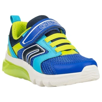 Abbildung von Geox Light UP Ciberdron BOY Sneaker low für Kinder, Größe: 34, Royal/lime Schuhe